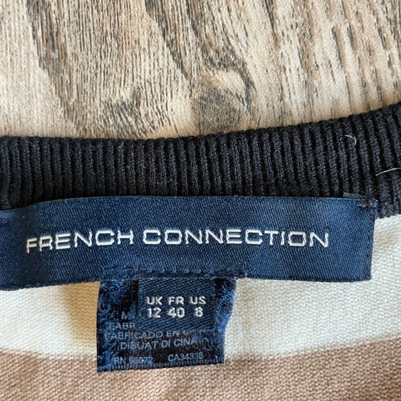 French Connection Women’s Black, off white, and tan long sleeve dress, size 8 - Picture 5 of 8
